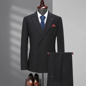 Jauns (Žakete+ Bikses) Vīriešu Modes Biznesa Džentlmenis itāļu Stilā tīrtoņa Krāsu Profesionāla Kāzu Labākais Vīrs Uzvalku, Izmērs 70-140kg