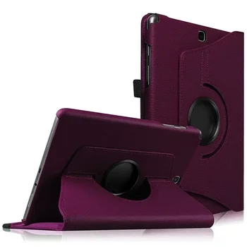 360 Rotējoša PU Leather Case for Samsung Galaxy Tab 9.7 collu SM-T550 T555 P550 P555 Folio Tabletes Segtu Smilšu Turētājs Būtiska Capa