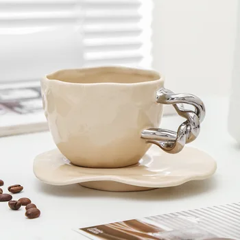 Gaismas Luksusa Sadzīves Pēcpusdienas Tējas Tase kvalitatīvas Kafijas Šķīvītis Uzstādīt Suvenīru Keramikas Krūze INS Stila Tases Drinkware Virtuves