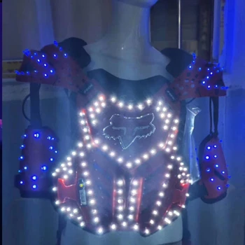 Karavīrs Gaismas Bruņas Nākotnes tehnoloģiju parādīt kosmosa Skatuves parādīt deju iedegas led kostīmu naktsklubs, Bārs apģērbi