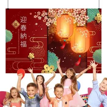 Ķīniešu Jauno Gadu Fona Laimīgu Jauno Gadu Fona 2024. gadam Banner Šampanietis, Baloni, Ziemassvētku un Jaunā Gada Puse Fona Dekors