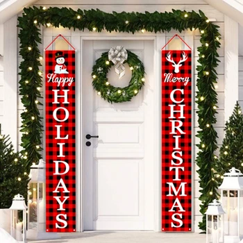 2023 Ziemassvētku Durvju Apdare Priecīgus Ziemassvētkus Banner Dekori Mājas Karājas Ziemassvētku Rotājumu Navidad Laimīgu Jauno Gadu Dāvanu
