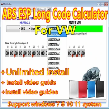 Jaunākās VW ABS, ESP Ilgi, Kodu Kalkulators Palīgs MK60EC1 ABS, ESP Ilgi, Kodu Kalkulatora programmatūra+ neierobežots instalēt+ instalēt vide