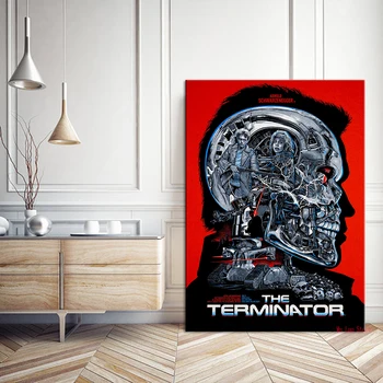 Terminator Filmu Plakātu Drukas Sienas Mākslas Audekls Izdrukas Sienas, Attēlus Viesistaba, Mājas Dekoru Ideja Dāvanu