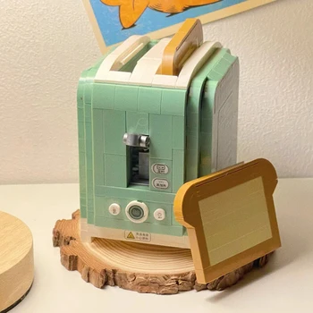 3D Modelis DIY Mini Bloki, Ķieģeļi Celtniecības Daudzfunkciju Sadzīves Maize Maker Tosteris Pārtikas Mašīna Rotaļlieta Bērniem