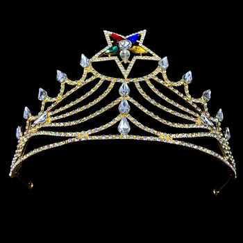 Karalienes Kroni Quinceanera Gājienā Vainagi Princese Rhinestone Kristāla Kāzu Tiaras Sievietēm