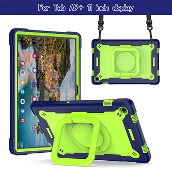 Case for Samsung Galaxy Tab A9 Plus Gadījumā 11inch 2023 Šoks Pierādījums 360°Grozāms Statīvs Bērnu drošību Tablete Vāciņu