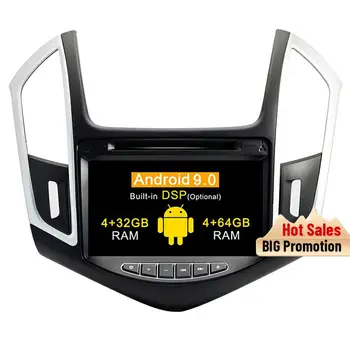 Android 9.0 auto dvd gps spēlētājs par Chevrolet Cruze 2013 2014 2015 DSP radio, gps navigācijas atbalsts, Bluetooth, wifi stūre