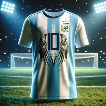 2024 Jauno Vasaras Ierašanās Vintage Futbola Džersija Komplekts Bērniem/Pieaugušajiem Argentīna Messi 10 Ērgļi Futbola Komplekts, Futbols Džersija