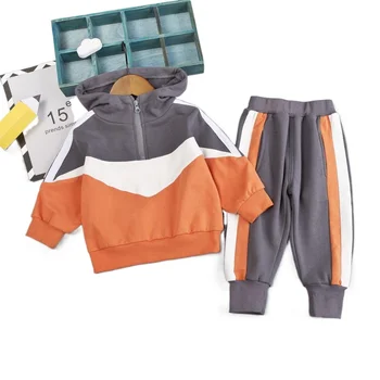 Korejas Rudens Bērnu Apģērbs Pavasara Bērnu Komplekts Zēnu Džemperis pelēkā vārna Bikses, Sporta Tērps Bērniem, Zēni Augšā un Apakšā Komplekts
