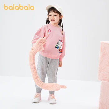 Balabala Toddler 2023 Meitene Uzvalku Jauno Rudens Karikatūra Drukāšanas Dinamisku Divdaļīga Ērti Moderns Uzvalks
