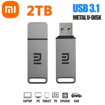 XIAOMI USB 3.1 Flash Disks 2TB ātrgaitas Pen Drive 1 TB 512 GB Ūdensizturīgs Tips-C Usb PenDrive Datoru atmiņas Ierīces