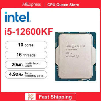 Intel Jaunā Core i5-12600KF i5 12600KF 3.7 GHz, 10-Core 16-Diegi CPU Procesors 10NM L3=20M 125W LGA 1700 DDR4 Spēļu processador