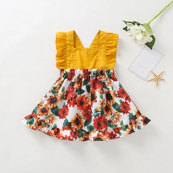 Baby Meitenes Kleita 2023 Jauno Vasaras Kokvilnas Piedurknēm Valkā Modernu Apģērbu Bērniem Gadījuma Princese Apģērbs