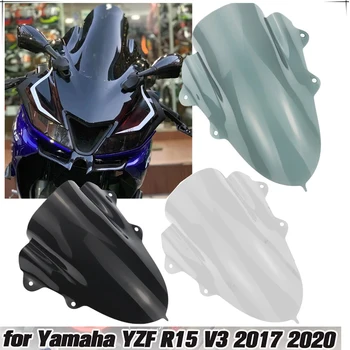 Motocikla Priekšējā Vējstikla Vēja Deflektors Yamaha YZF R15 V3 2017 2018 2019 2020 2021 YZF-R15 Piederumi Double Bubble