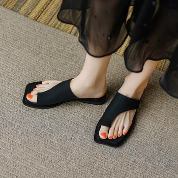 Čības Sieviešu Jaunā Stila Sandales Modes Sandales Outwear Čības Dizainers Flip-flops Toe Uzstādīt Dzīvoklis Sandales, Čības Slaidi