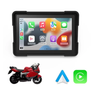5In Motociklu CarPlay Dual Āra Bluetooth Ūdensizturīgu IP66 CarPlay Atbalsta Bezvadu CarPlay un Android Auto Linux Sistēma