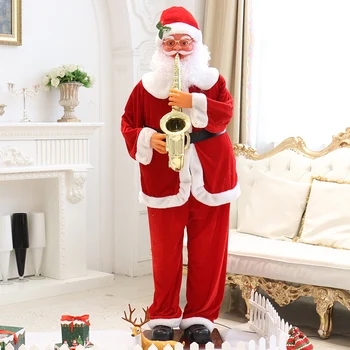 1.8 m elektriskās Santa Claus deju ar mūzikas centrs, hotel welcome dekoratīvi Ziemassvētku rotājumi, rotaļlietas.