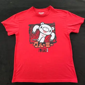 Drūms Nerātns Grizzly Mori Chack Sarkanā krāsā ar Īsām Piedurknēm T-Krekls Vīriešu L (bin62)