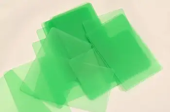 Zaļā Krāsa Caurspīdīgi Matēta Plastmasas PVC Acetāts vizītkartes Biezums 0.3 mm, Ļoti Elastīgs