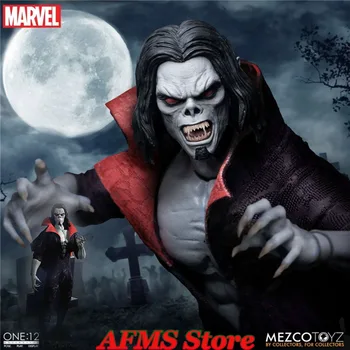 Mezco 1/12 Vīriešiem Karavīrs Morbius Dzīvo Vampīru Amazing Spider-Man Anti-Varonis, Pilns Komplekts, 6Inch Rīcības Attēls Ķermeņa Modelis