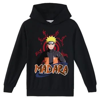 Naruto Anime Rudenī Un Ziemā Jauns Bērnu Modes Drukas Bērnu Zēnu Un Meiteņu Modes Brīvs Krekls pelēkā vārna