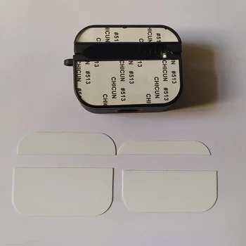 10 gabali 2D sublimācijas tukšu plastmasas kārbiņas Apple airpods 3 3. Paaudzes gadījumā sublimātu vāks ar metāla plāksni