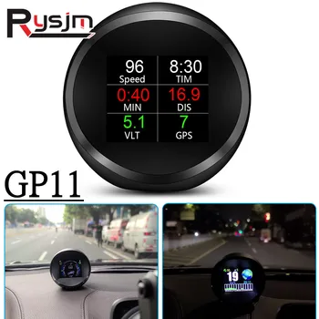GP11 Auto HUD (Head-Up Displejs GPS Spidometrs Slīpums Instruments Jaunu enerģijas /degvielas /hibrīda automobiļi/kravas automobiļi ar USB saskarnes