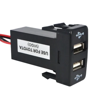 Auto 5V 4.2 USB Interfeiss Rozetē Lādētāju un USB Audio ieejas Ligzda izmantojiet TOYOTA Hilux VIGO,Kalniņi,Corolla ex,Yaris,Reiz