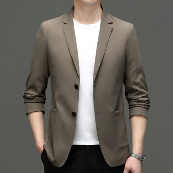 6938-2023 Vīriešu uzvalku uzvalks pavasara jaunu uzņēmējdarbības profesionālo vīriešu uzvalks jaka gadījuma korejiešu versiju uzvalks