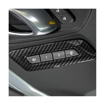 Reālā Grūti, Oglekļa Šķiedras Chevrolet Camaro 2016-2023 Automašīnu Durvju Priekšā Sēdekļa Pogu Rāmis, Melns Aksesuāri