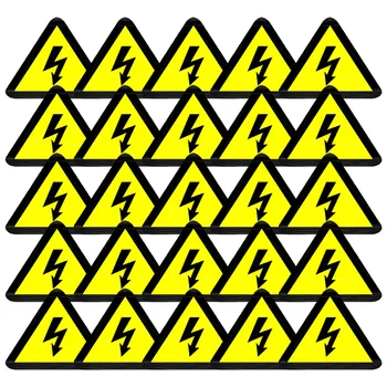 25 Gab Logo Uzlīmes Augstsprieguma Uzmanību Etiķetes Decal Elektroenerģijas Žogs, Zīme, Drošu Elektrisko Paneli Etiķetes Briesmas